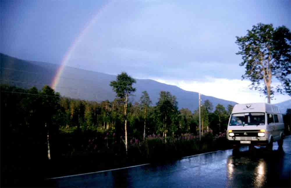 139 - Noruega - paisaje - arco iris - 1989